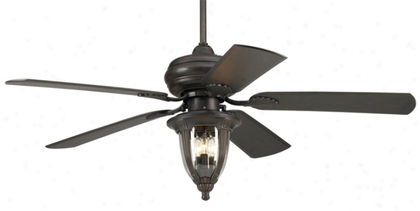 52"  Casa Vieja Tropical Bronze Light Kit Ceiling Fan (76348-75376-74269)