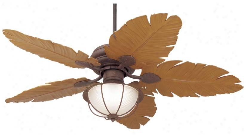 52" Casa Vieja&#175 Tropical Leaf Ceiling Fan (53438-24486-24976)