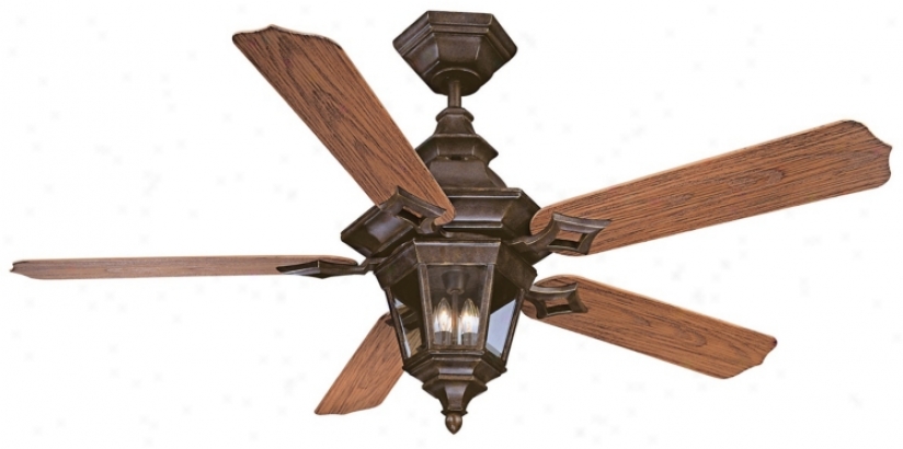 52" Savoy House Chatsworth Walnut Patina Ceiling Fan (n1989)