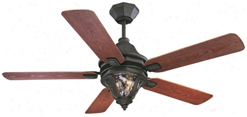 52" Savoy House Montecello Horseshoe Black Outdoor Fan (n2001)