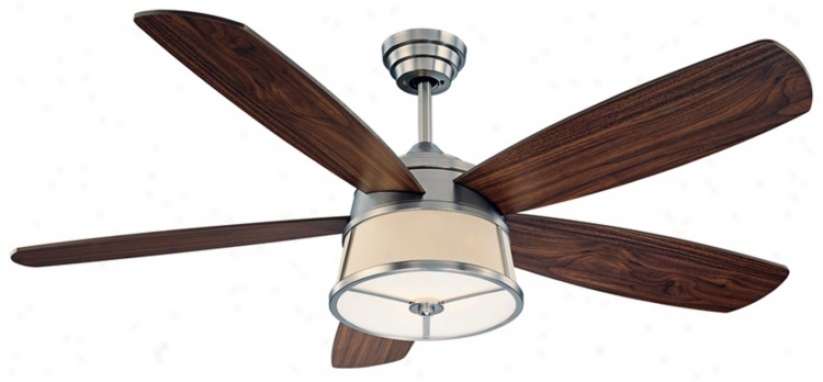 52" Saovy House San Remo Satin Nickel Ceiling Fan (n2103)