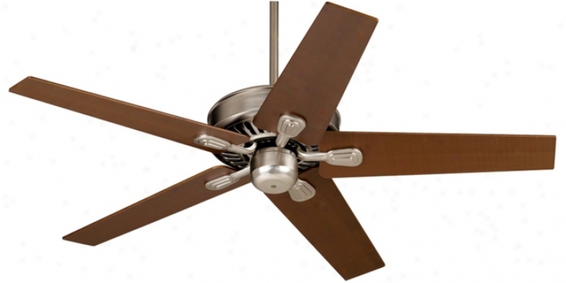 52" Windstar Ii&#8482; Brushed Steel Walnut Ceiling Fan (34053-32435)