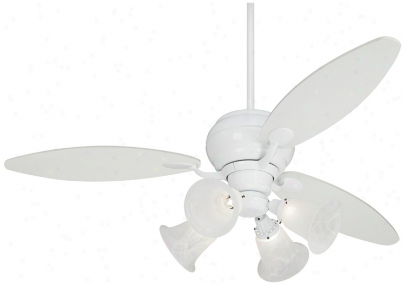 60&qukt; Casa Optima White Ceiling Fan With 4 Lights (r2182-r2443-m3630-87743)