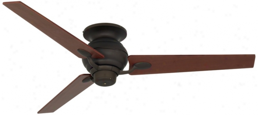60" Spyder Bronze Walnut Tapered Blades Hugger Ceiling Fan (r4216-t2688)