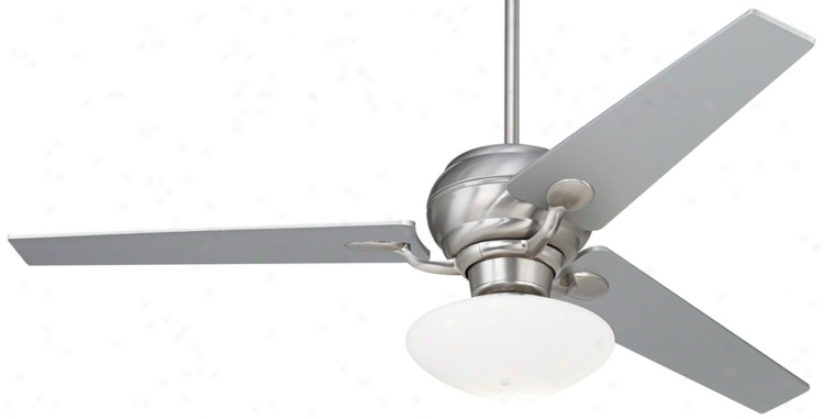 60" Spyder&#8482; Brushed Steel Ceiling Fan With Light Kit (r2181-r2491-r2156)