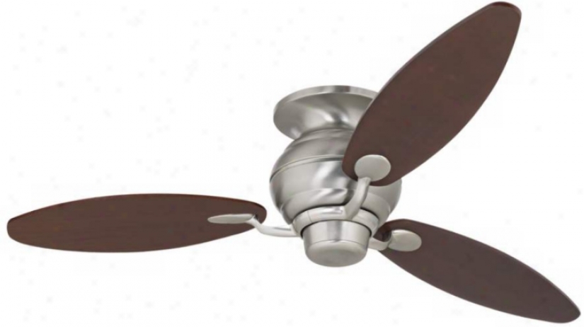 60" Spyder&#8482; Brushed Steel Walnut Hugger Ceiling Fan( r4214-t2680)