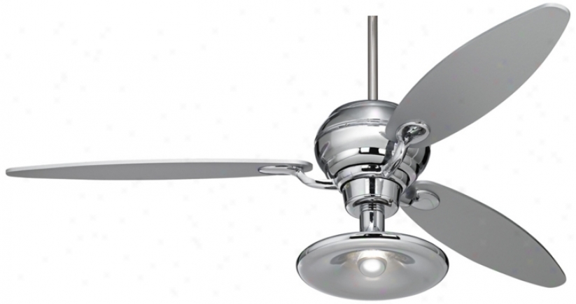 60" Spyder&#8482; Chroem Ceiling Fan With Light Kit (r2180-r2447-r1846)