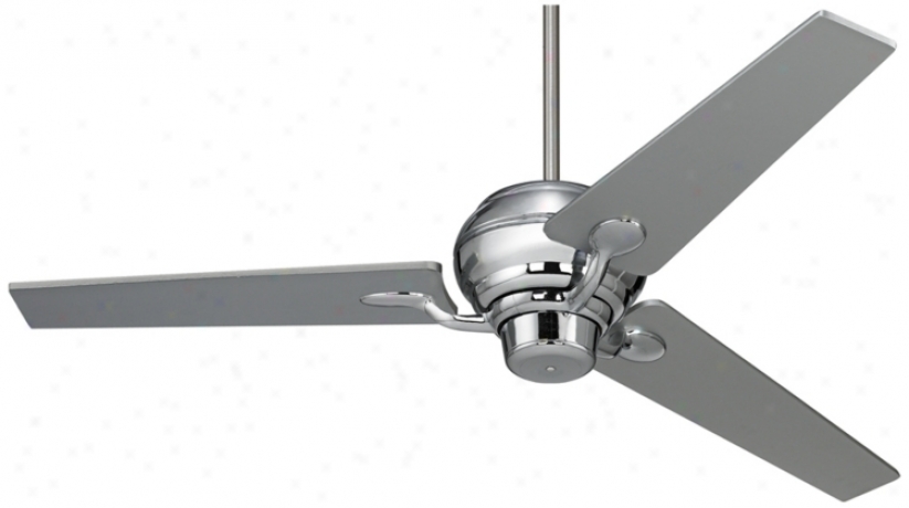 60" Spyder&#8482; Chrome Upon Siver Blades Ceiling Fan (r2180-r2491)