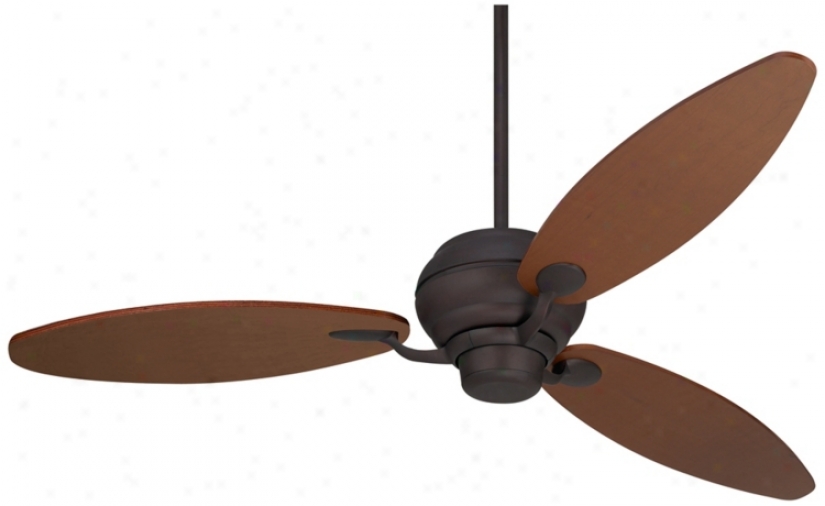 66" Spyder&#8482; Espresso With Teak Blades Ceiling Fan (r2185-r2481)