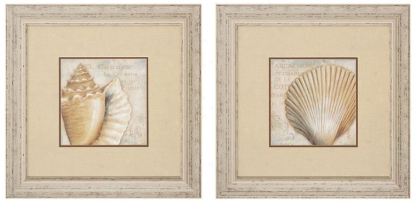 A La Plage Iii And Iv 23" Square Framed Wall Art (p2331)