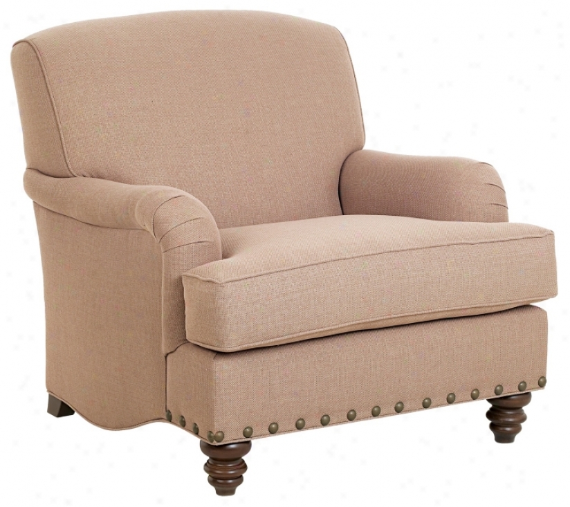 Aberdeen Doeskin Miceofiber Nailhead Trimmed Club Chair (h7866)