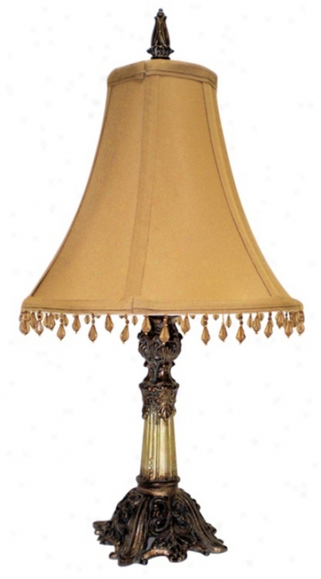 Abigail Antique Gold And Silver Accent Table Lamp (m7646)