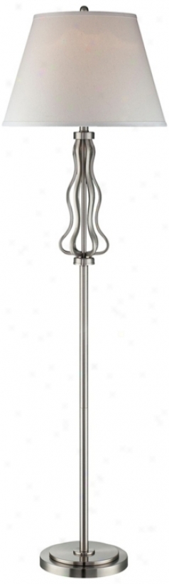 Abril Polished Steel Lite Source Floor Lamp (v110)4