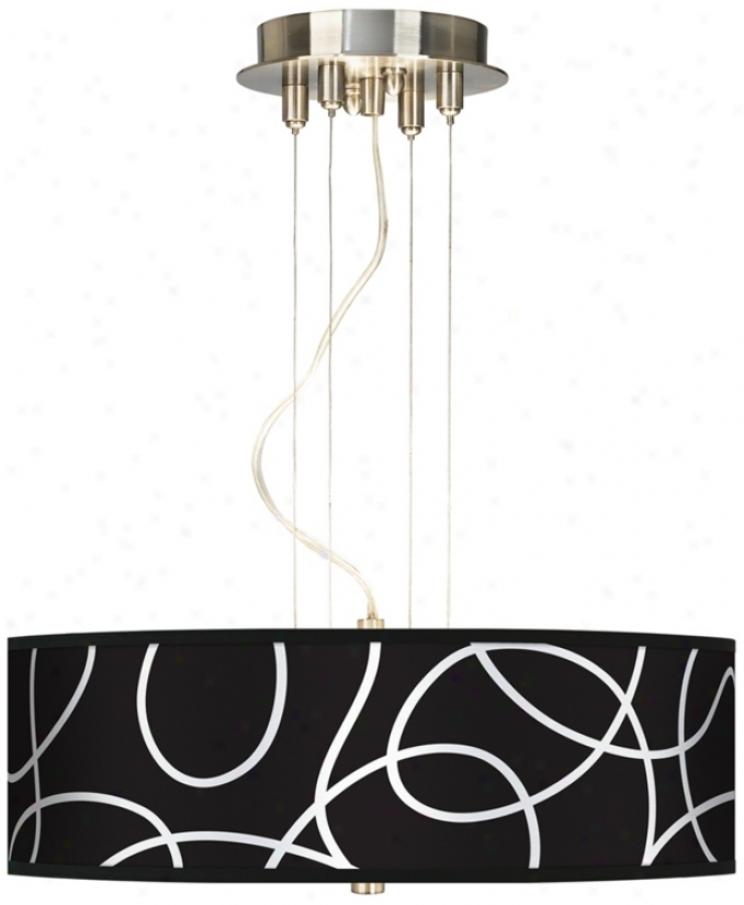 Abstract 20" Wide 3-light Hanging appendage Chandelier (17822-j0187)