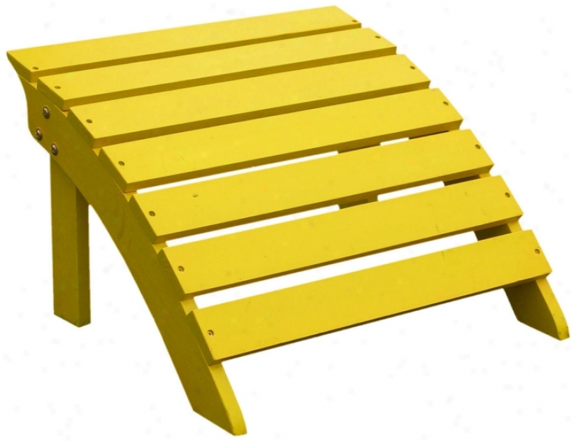 Adirondack Yellow Finish Wood Footrest (t4753)