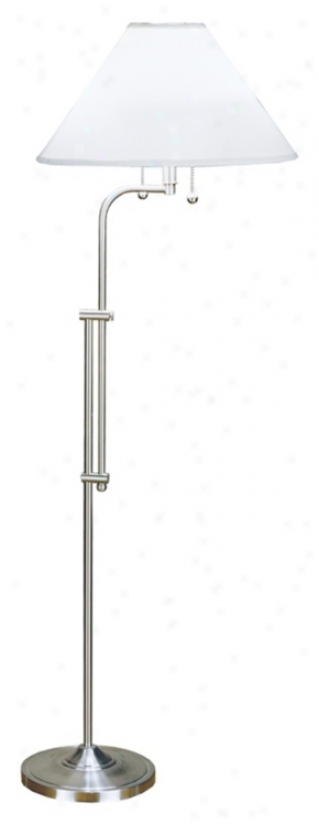 Adjustable Sight Saver Satin Nickel Floor Lamp (33586)