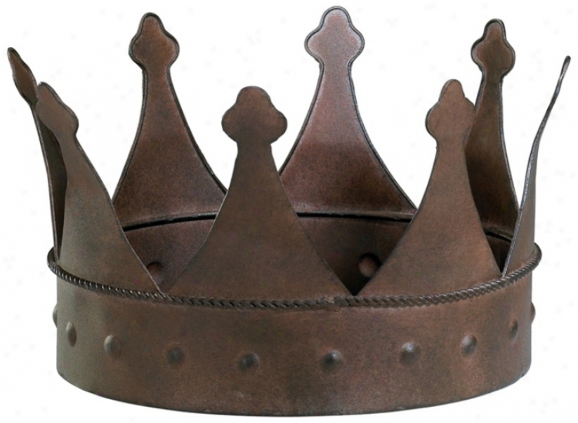 Aged Rust Iron Jester Crown (v1329)