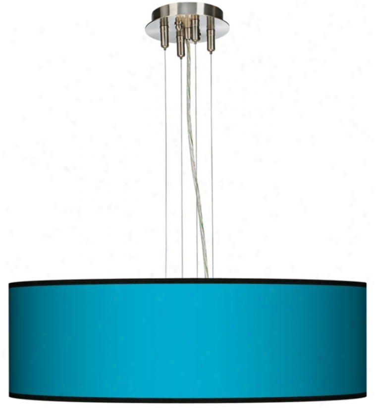 All Aqua 24" Wide Four Light Pendant Chandelier (17276-j8302)