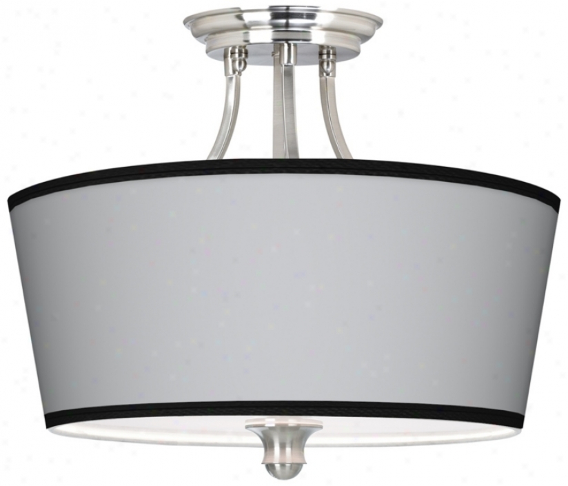 All Silv3r Giclee Suade 18" Wide Ceiling Light (m1074-w4760)