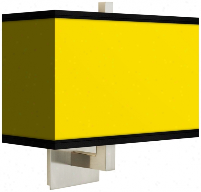 All Yellow Rectangular Giclee Shade Wall Sconce (m1072-m3085)