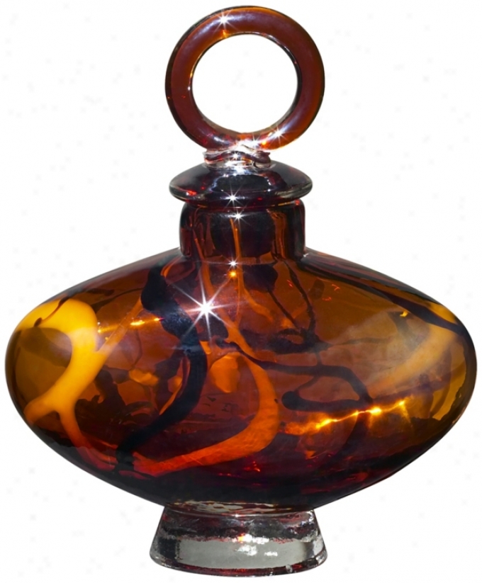 Amber Swirl Glass Fragrance Blttle (t3917)
