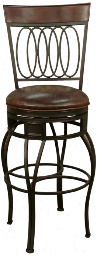 American Heritage Capri Bourbon Seat 30" High Bar Stool (u5050)