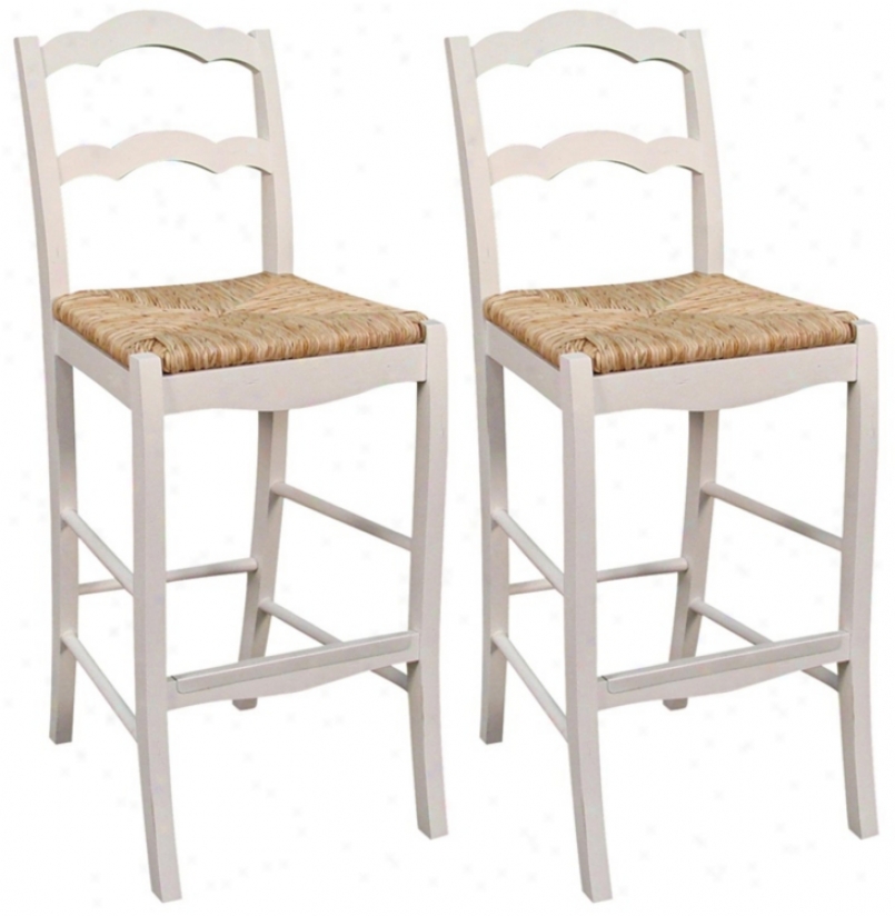 American Heritage Charleston White 30" High Bar Stools (t4740)