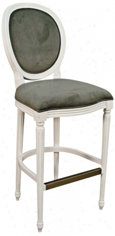 American Heritage Dante White 30" High Bar Stool (t4756)