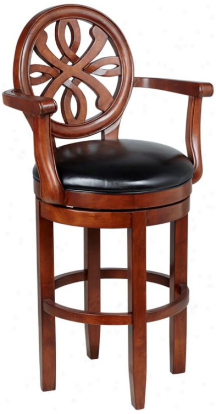 Ameircan Heritage Kennedy Murky Leather Bar Stool (n0932)