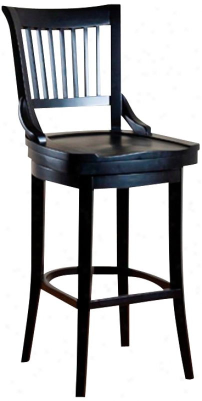 American Heritage Liberty Black 34" High Swivel Bar Stool (u5140)