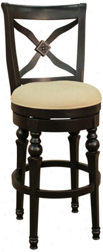 American Heritage Livingston Antique Black 30" Bar Stool (u5163)