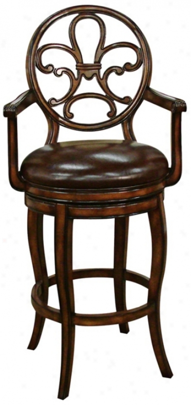 American Heritage Othello Toffee 30" High Swivel Bar Stool (t4905)