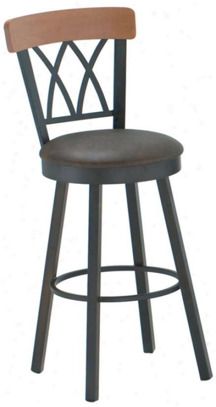 Amisco Brittany Java 26" High Swivel Counter Stool (m7279)