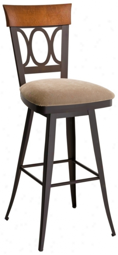 Amisco Cindy Scotch 30" High Swivel Bar Stool (m9201)