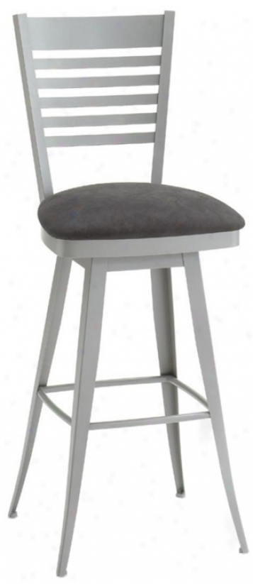 Amisco Edwin Onyx 30" High Swivel Bar Stool (m9252)