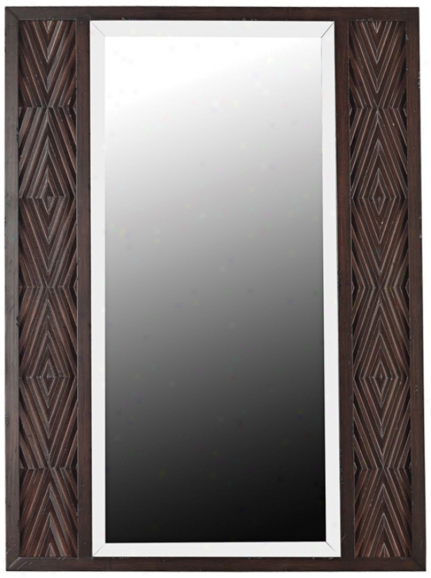 Andalus Mahogany 40" High Wall Mirror (t5051)