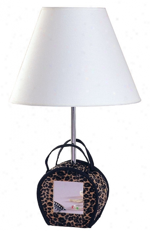 Animal Print Purse With Mirror Table Lamp (05356)
