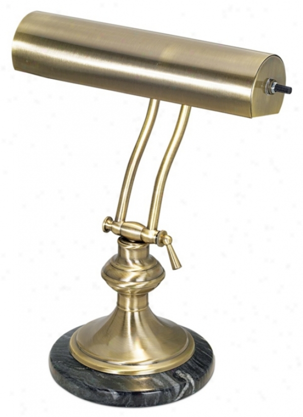 Ancient rarity Brass With Marble Piano Desk Lamp (46393)