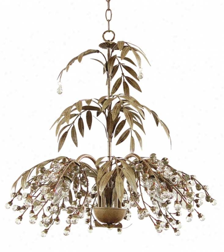 Antique Brown Fountain Leaves Chandelier (72121)