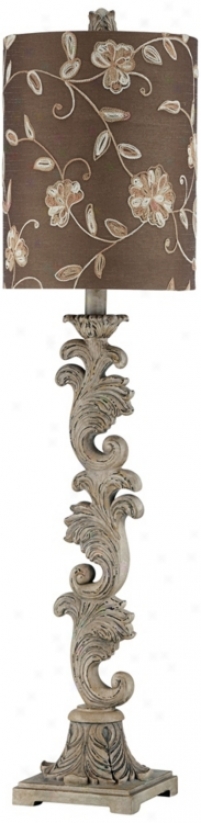 Antique Ivory Radical Bracket Table Lamp (t8538)