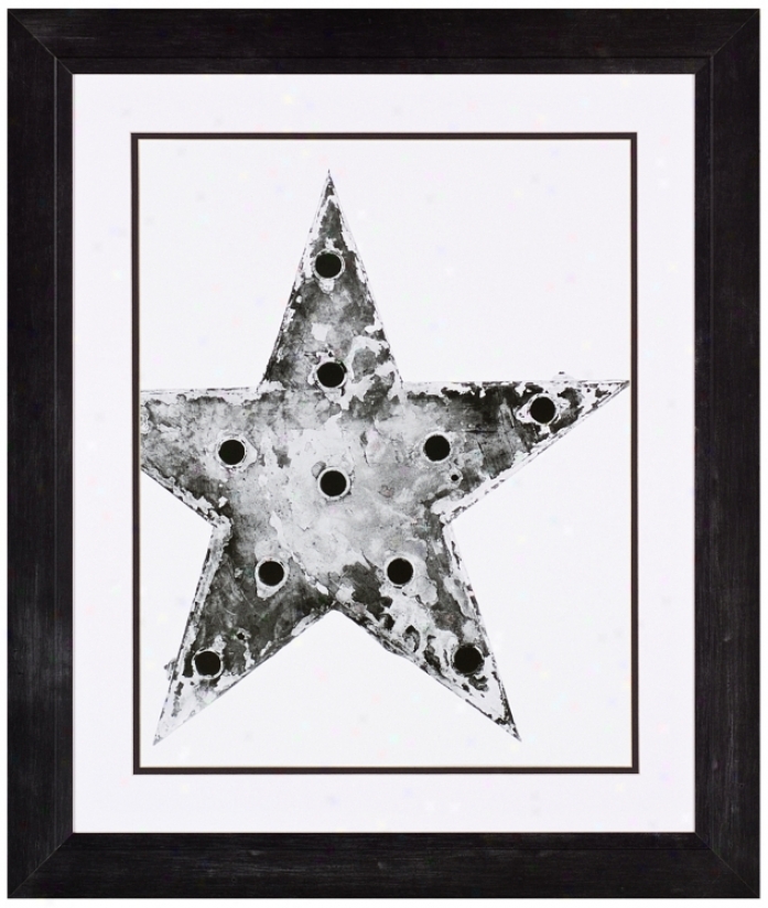 Antique Star 33" Proud Wall Art Print (j6045)