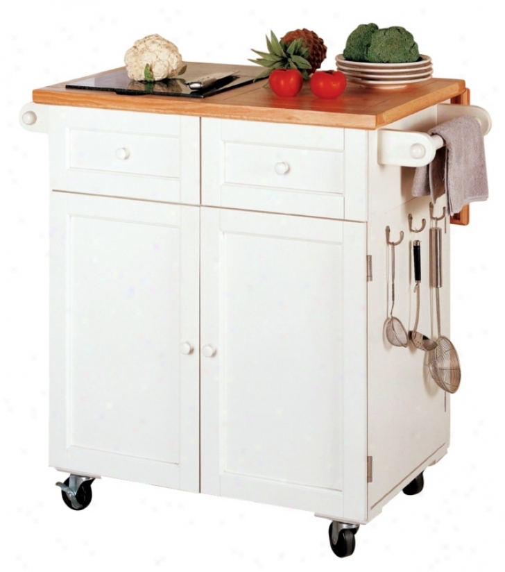 Antique White Finish Kitchen Butler (03069)