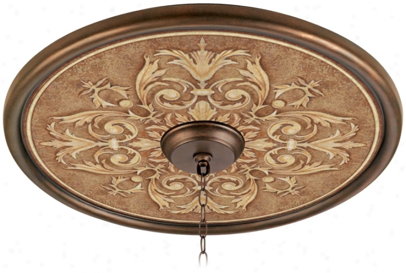 Antiquity Clay 24" Wide Bronze Finish Ceiling Medallion (02777-g7145)