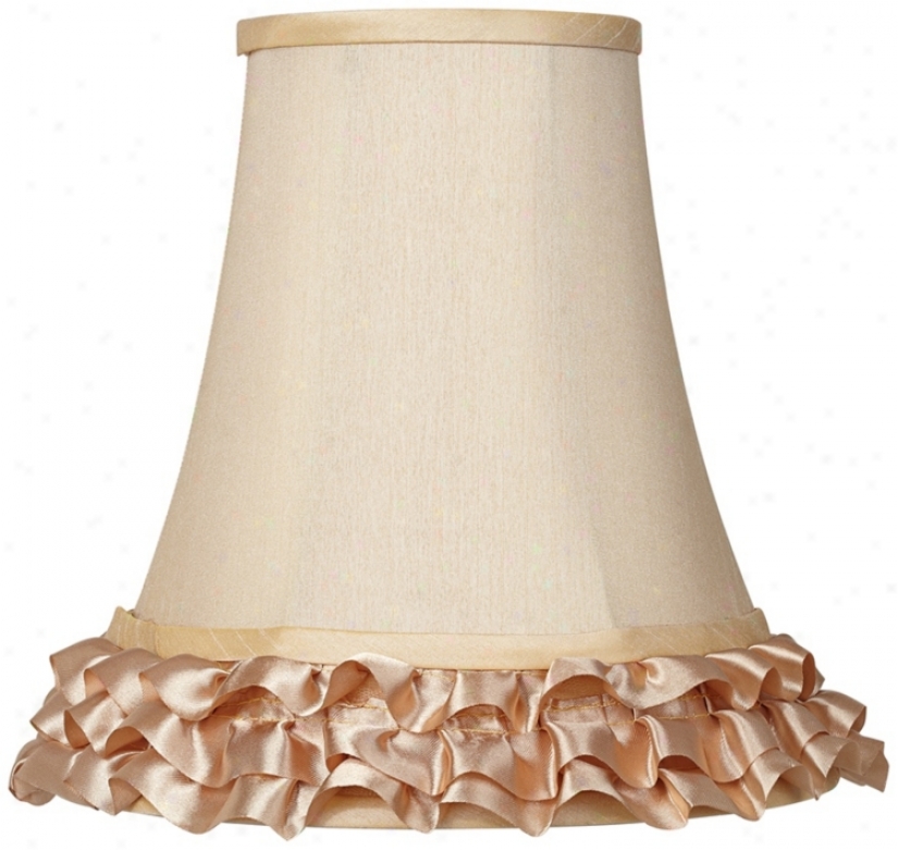 Apricot Ruffle Bell Shade 5x10x10 (spider) (v3676)