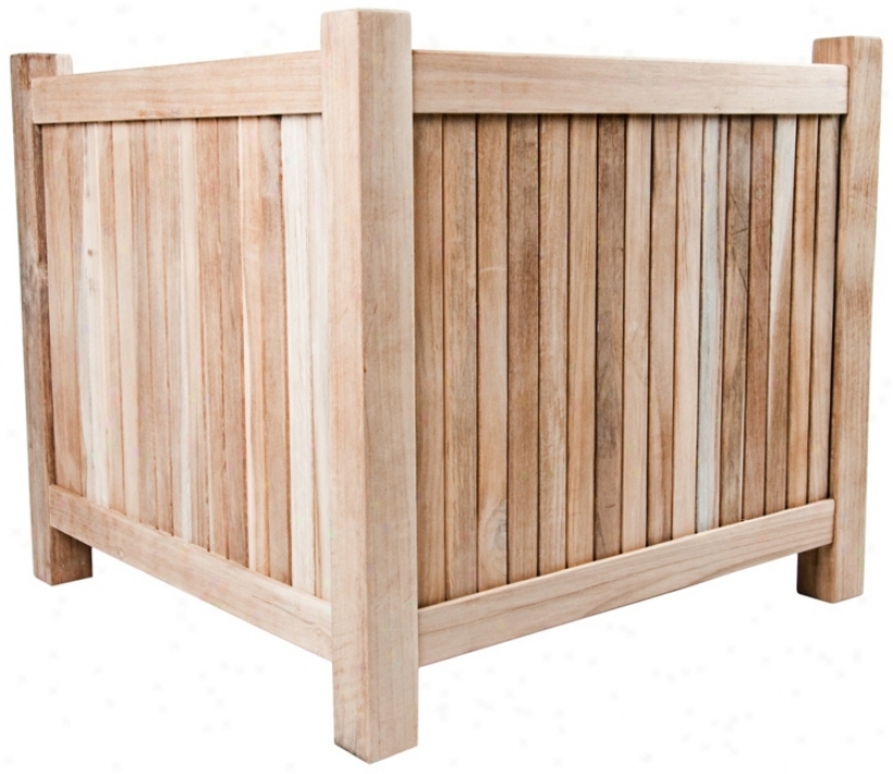 Arbora Teak Wood Outdoor Planter (u1326)