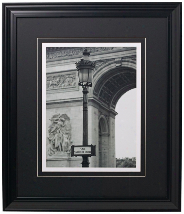 Arc De Triomphe Glass Covered 24" High Print (k4924)