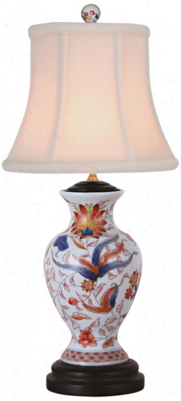 Armorial Mini Vase Porcelain Table Lamp (n2022)