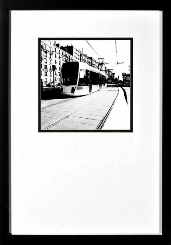 Around Tosn Iui Streetcar Under Glass 22" High Wall Art (h1894)