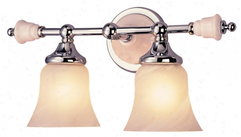 Art Deco 15" Wide Ceramic Accents Bathroom Light Fixture (58265)