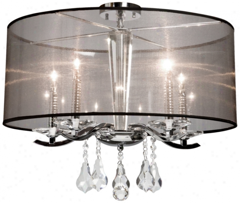 Artcraft Contessa 4-light 15" Wide Chrome Ceiling Light (v9112)